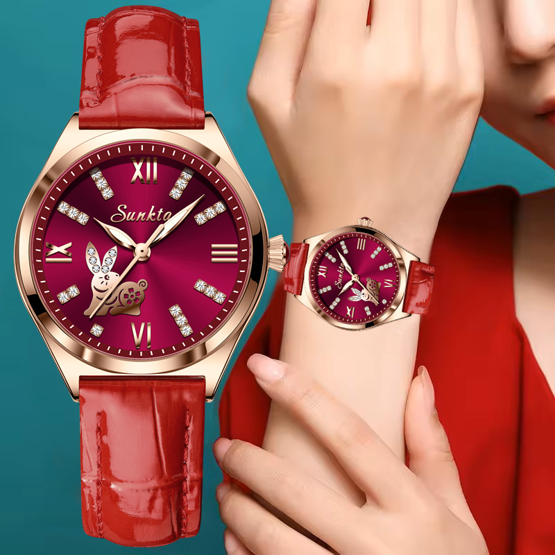 Zodiac Luxury Watch - Женские часы SUNKTA, креативный дизайн циферблата