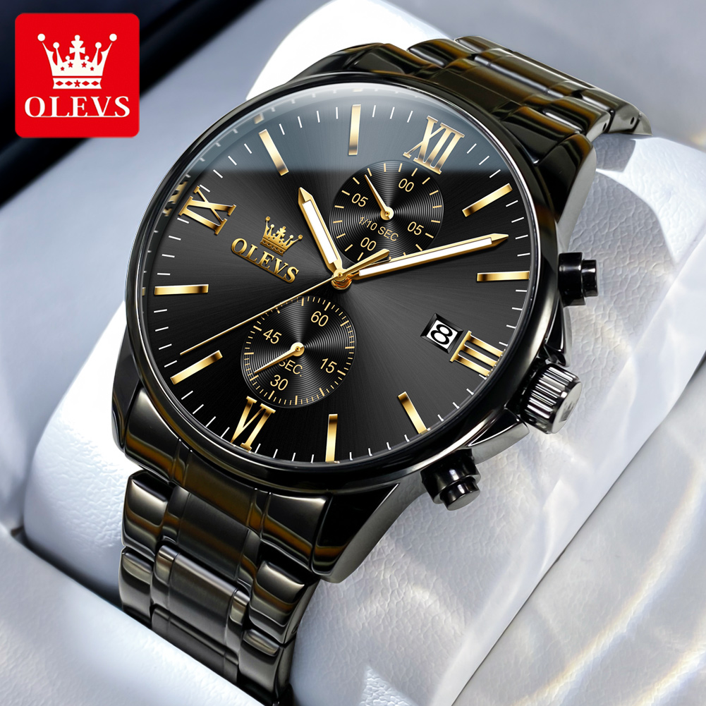 Luxury Watch Maker - OLEVS 2886 Классические черные кварцевые часы
