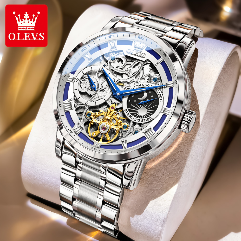 Luxury Watch Moon Phase - OLEVS 6670 Оригинальные мужские часы с