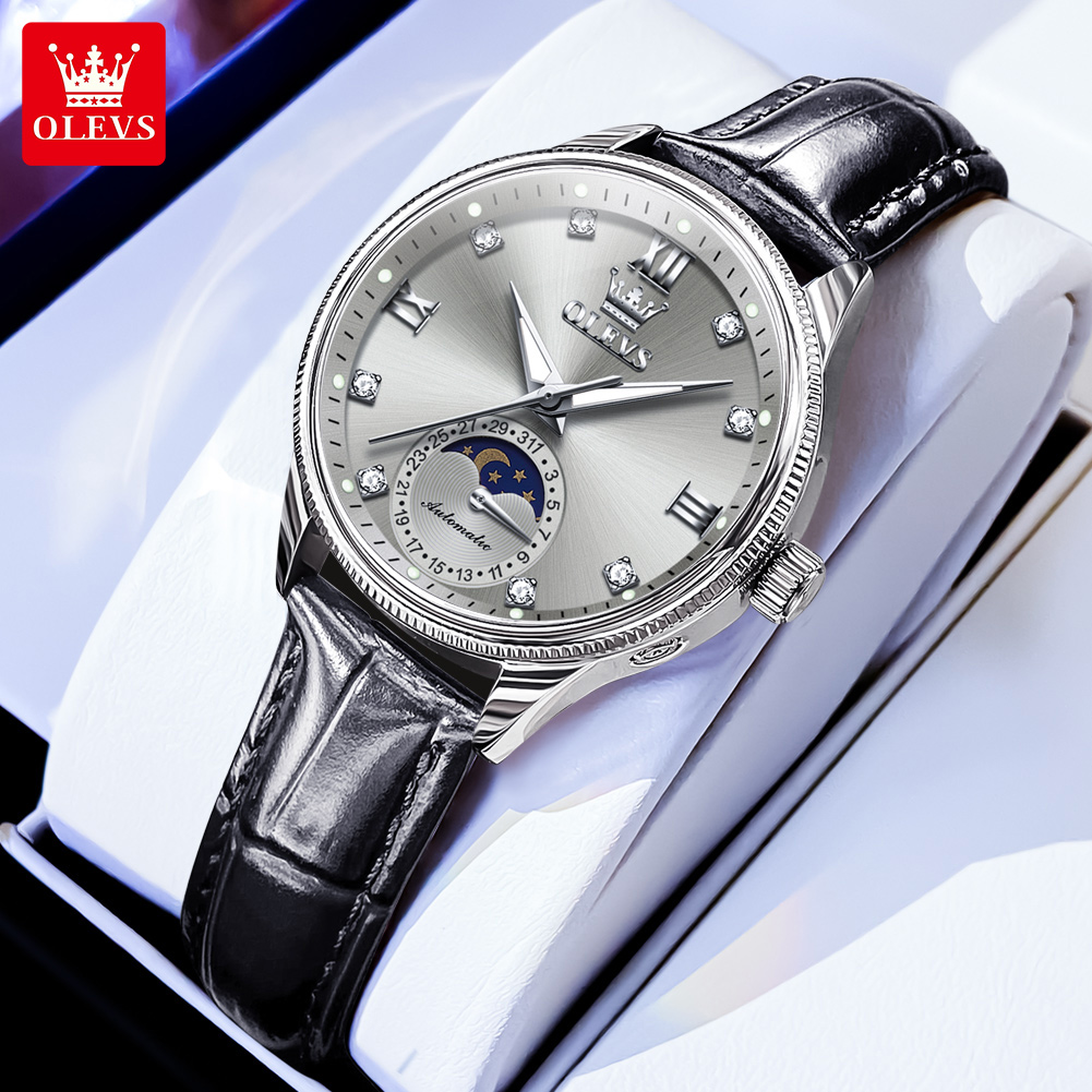 Luxury Watch Moon Phase - OLEVS Moon Phase Модные женские часы