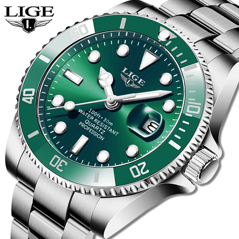 Luxury Watch Maker - Часы наручные LIGE Мужские кварцевые, брендовые