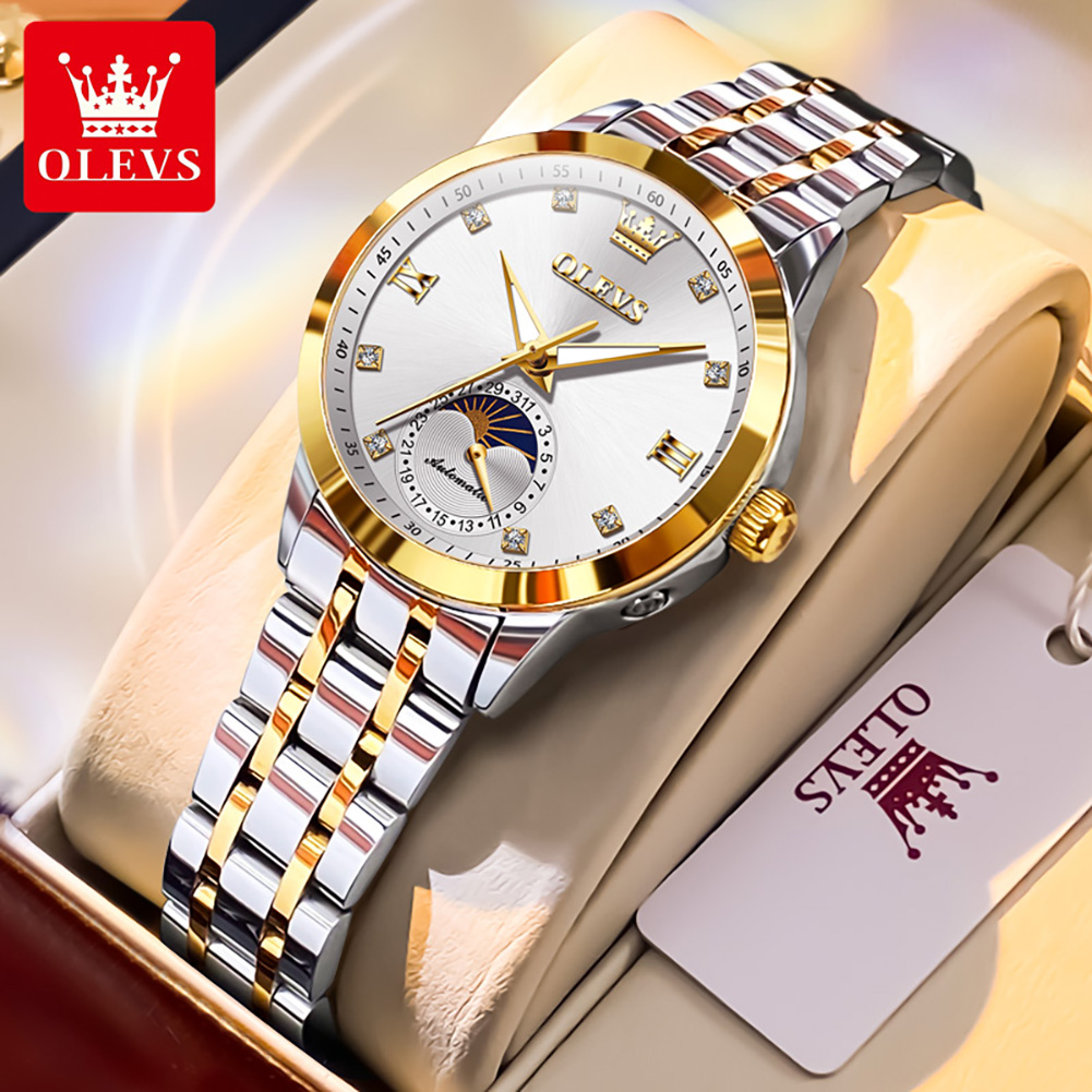 Luxury Watch Moon Phase - OLEVS 7041 Elegance Moon Phase —