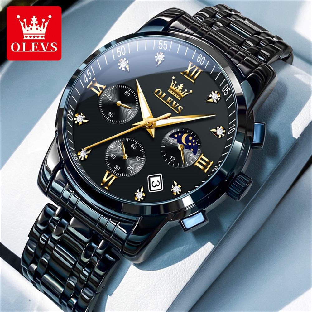 Luxury Watch Men - OLEVS Популярные мужские часы из нержавеющей