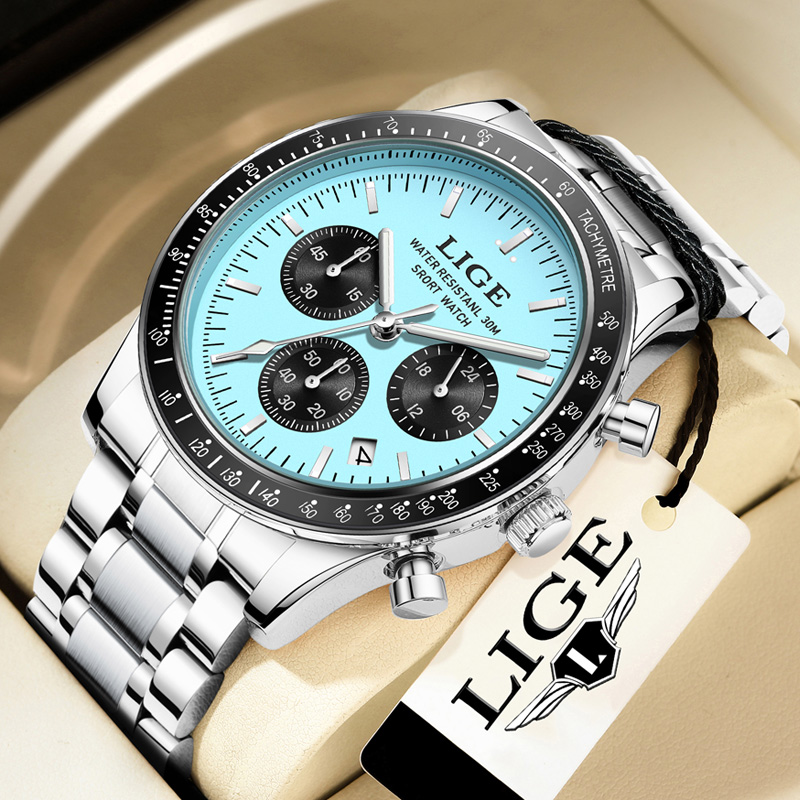 Luxury Watch Maker - Мужские часы LIGE, топ-бренд, роскошные, новые,