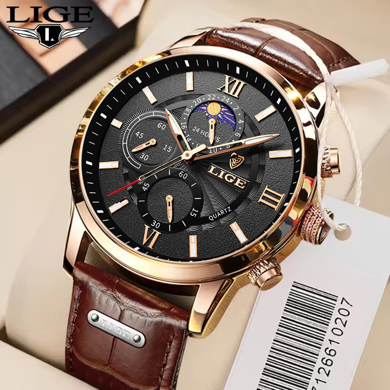 Luxury Watch Maker - Мужские часы LIGE, лучший бренд, роскошные