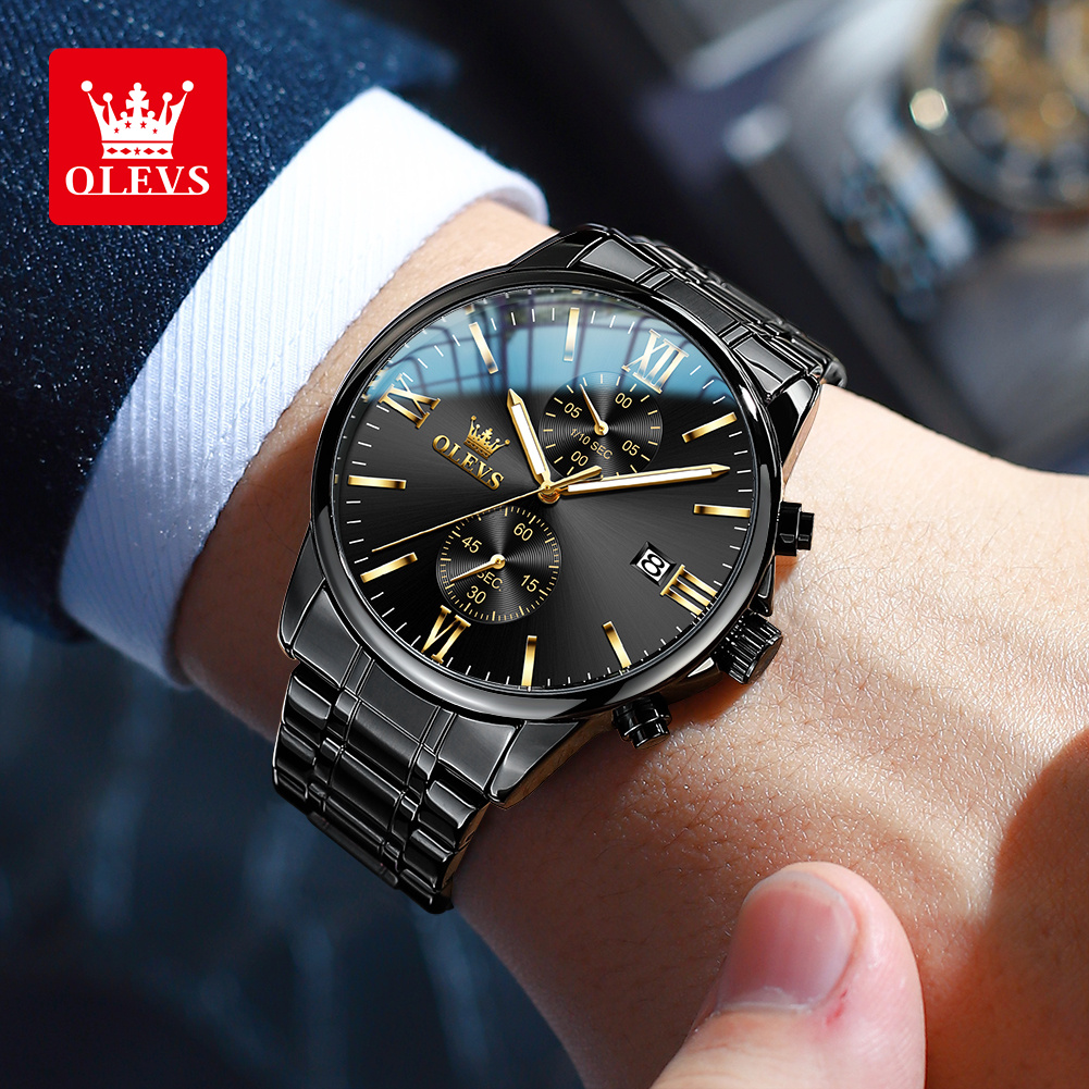 OLEVS 2886 Классические черные – обзор и цена Luxury Watch Maker