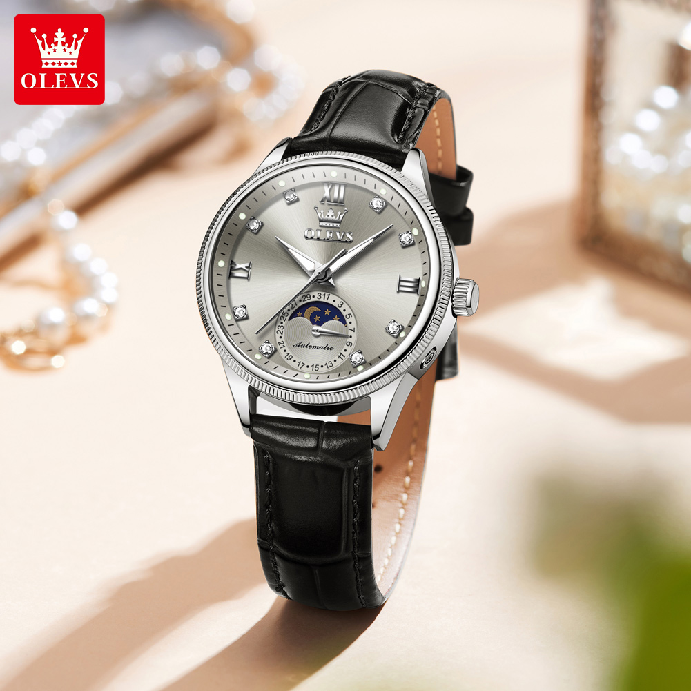 OLEVS Moon Phase Модные женски – обзор и цена Luxury Watch Moon Phase