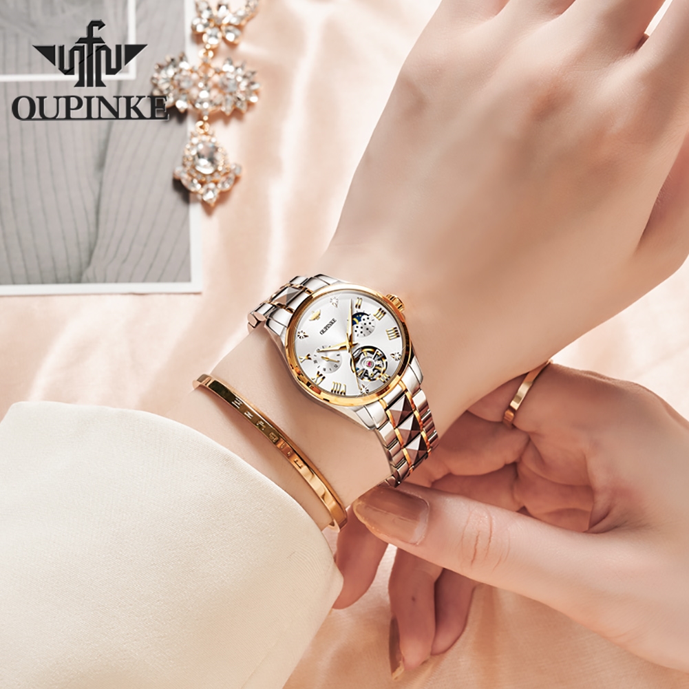 OUPINKE 3202 Роскошные женские – обзор и цена Luxury Watch Moon Phase