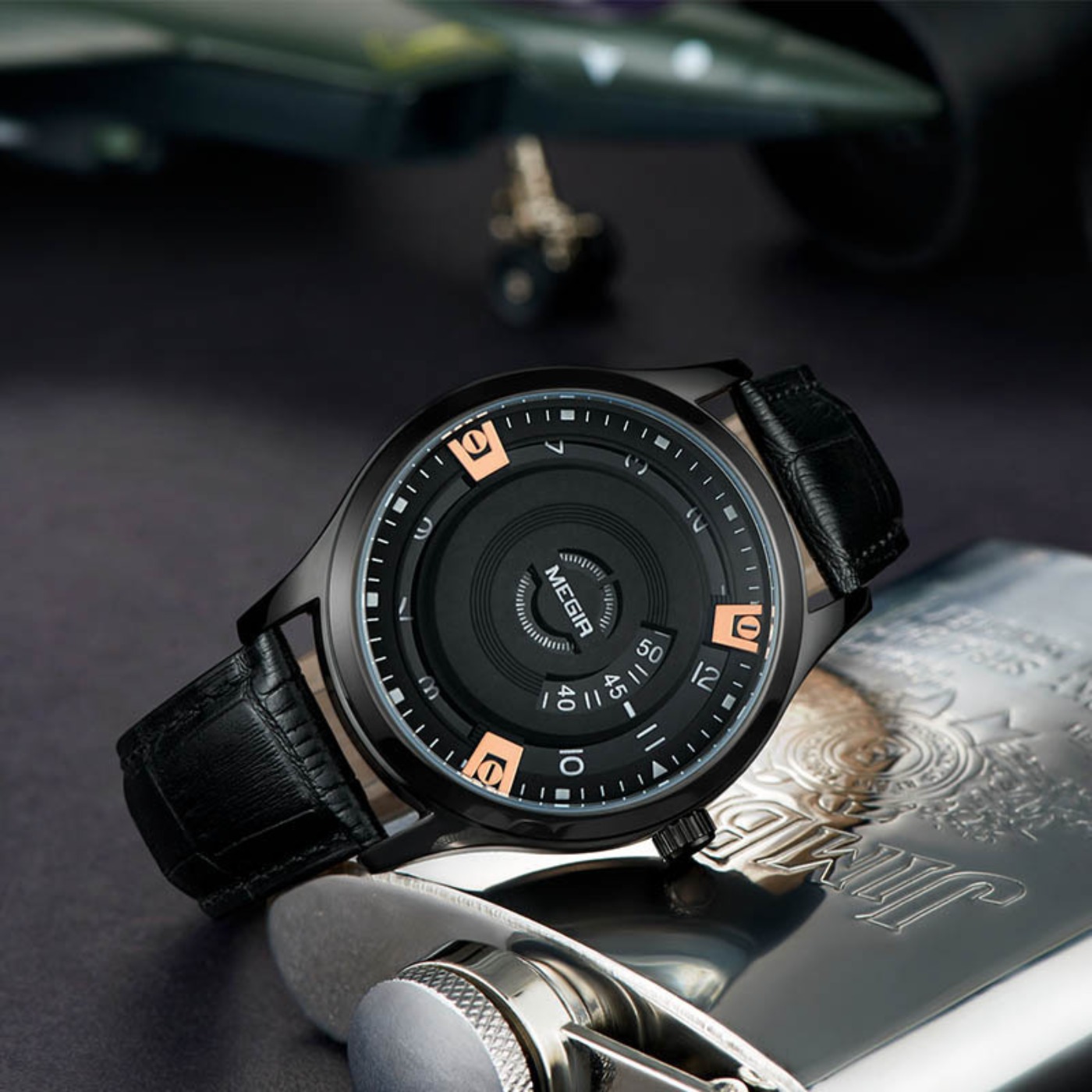 Мужские часы MEGIR, роскошные  – обзор и цена Luxury Watch Leather