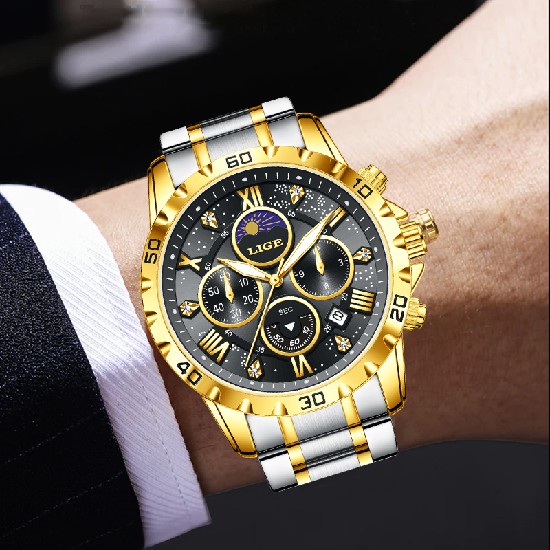 Мужские часы LIGE: люксовые кв – обзор и цена Luxury Watch Men