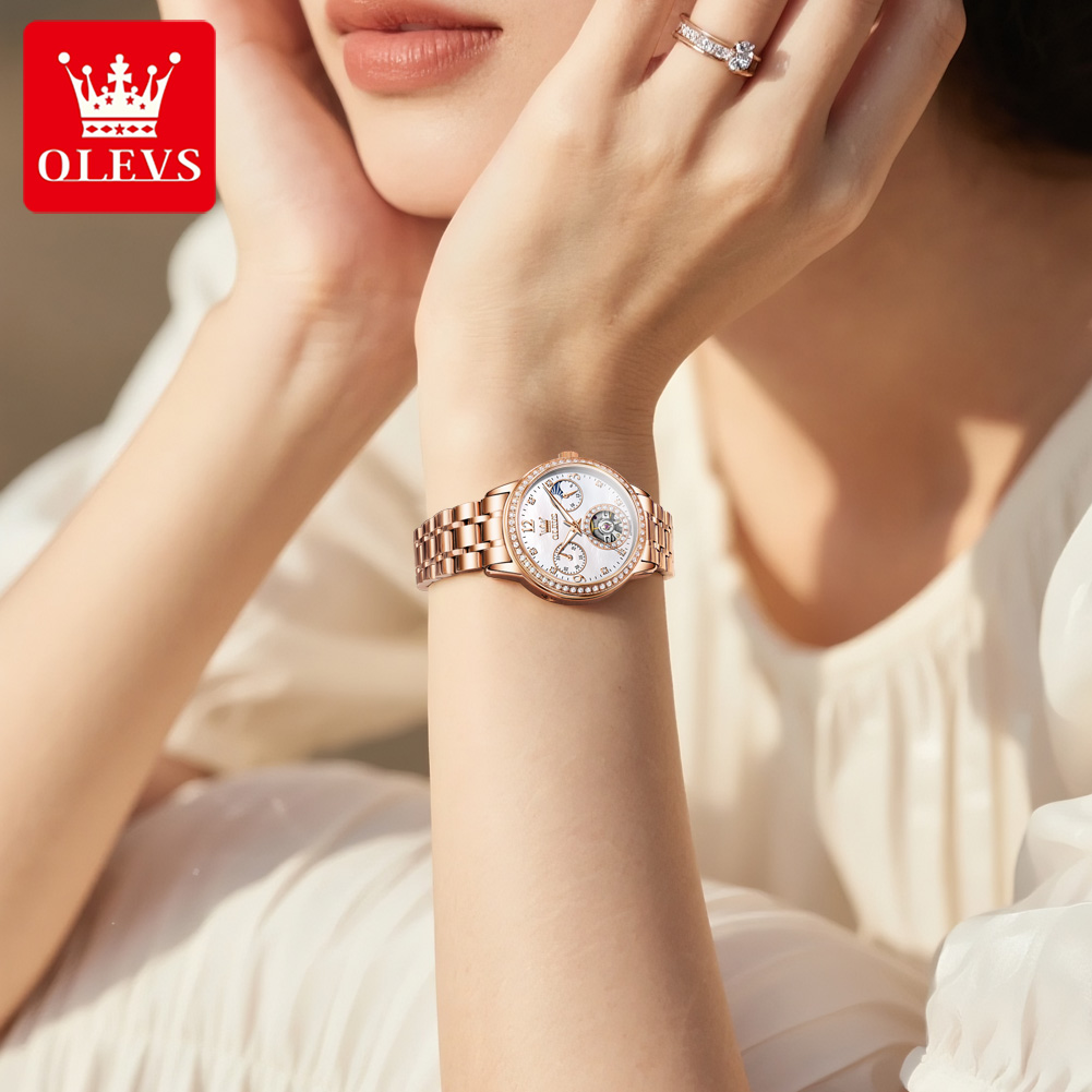 Женские часы OLEVS, лучшие бре – обзор и цена Luxury Watch Moon Phase