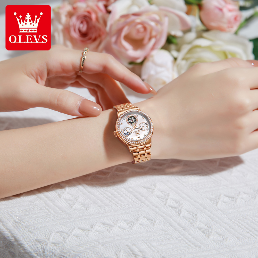 Женские часы OLEVS, лучшие бре – обзор и цена Luxury Watch Moon Phase