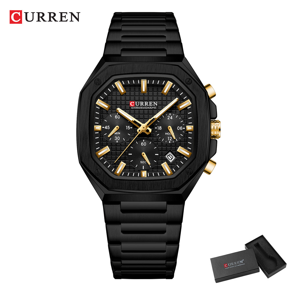 CURREN Роскошные квадратные ча – обзор и цена Luxury Watch Men