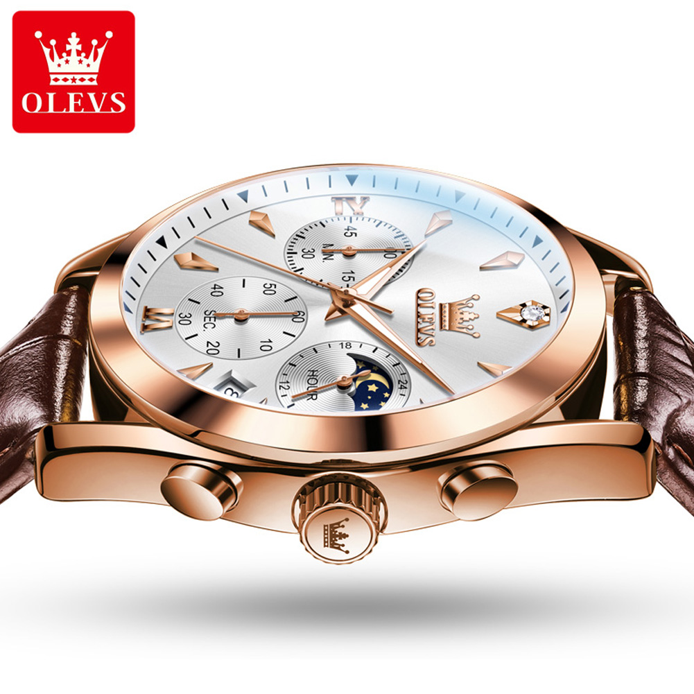 OLEVS Фирменные новые модные к – обзор и цена Luxury Watch Moon Phase