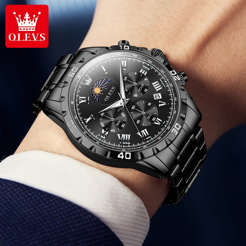OLEVS 2950, мужские часы, модн – обзор и цена Luxury Watch Moon Phase