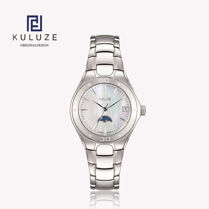Женские часы KULUZE из титана, – обзор и цена Luxury Watch Moon Phase