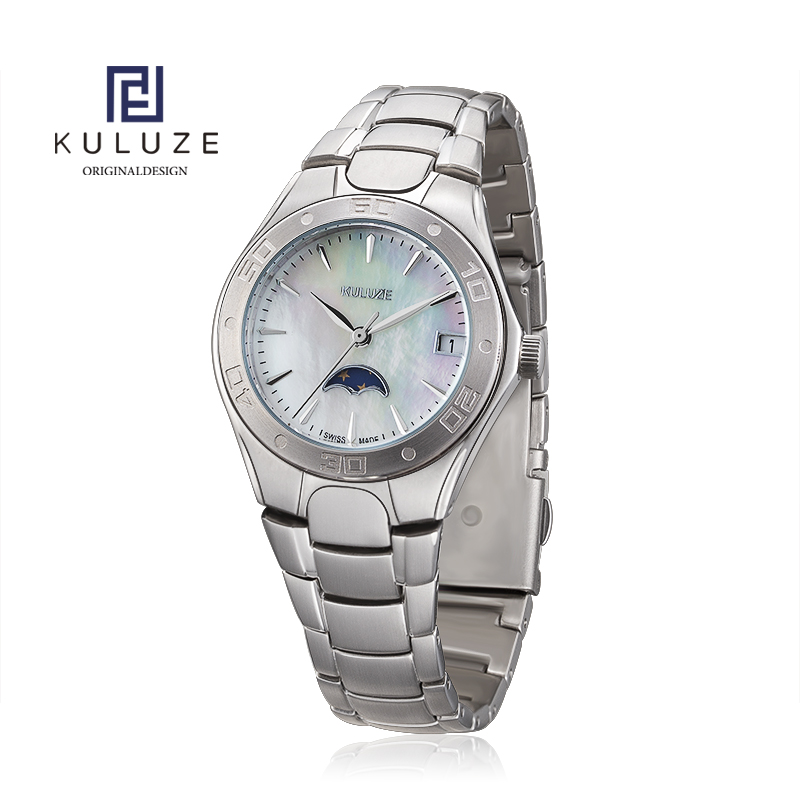 Женские часы KULUZE из титана, – обзор и цена Luxury Watch Moon Phase