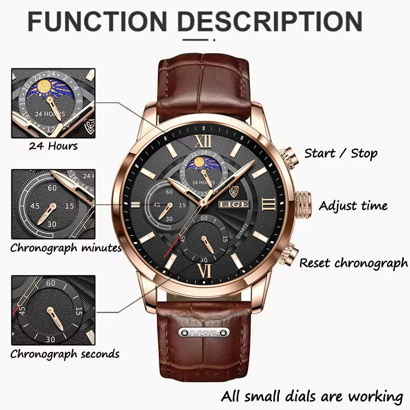 Мужские часы LIGE, лучший брен – обзор и цена Luxury Watch Maker
